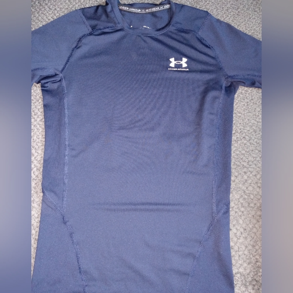 Under Armour Men's HeatGear Crewneck t-shirt short sleeve, MEDIUM, Blue